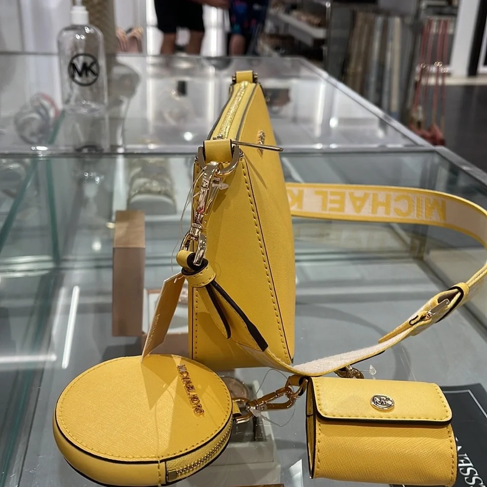 MICHAEL KORS JET SET TRAVEL SMALL SHOULDER CROSSBODY BAG WITH TECH ATTCH AIRPOD - Picture 12 of 16